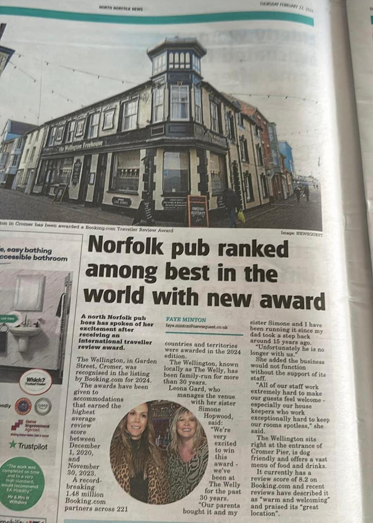 The Wellington Pub Κρόμερ Εξωτερικό φωτογραφία